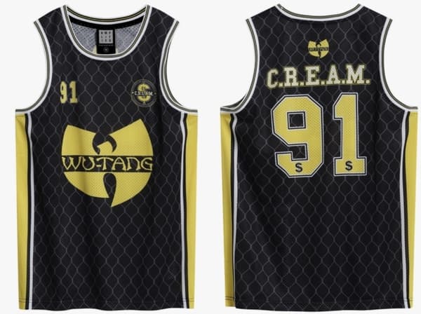 Wu Tang Clan Cream Black Basketball Jersey X-Large