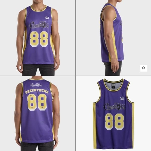 Cypress Hill Purple Basketball Jersey Large