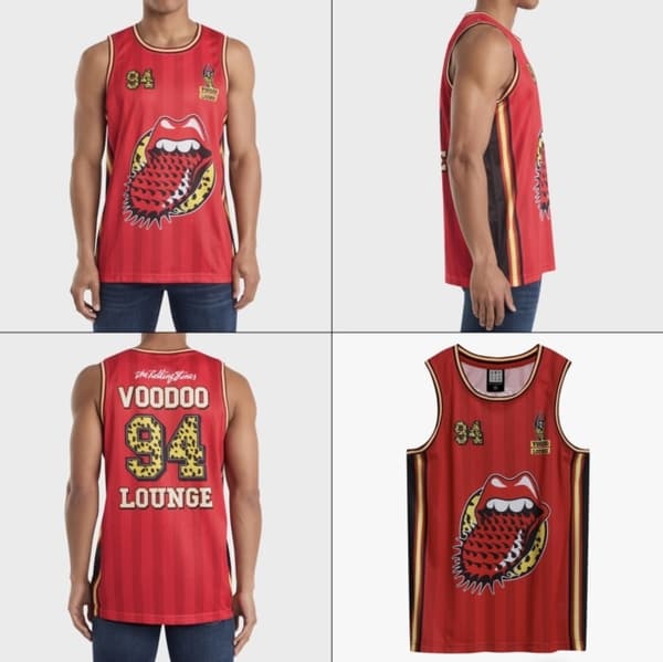 Rolling Stone Voodoo Lounge Red Basketball Jersey XX-Large