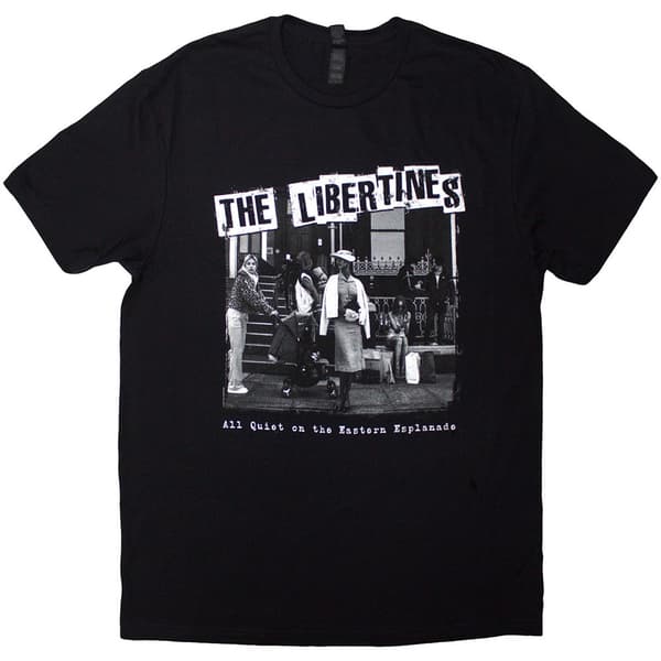 The Libertines Unisex T-Shirt: AQOTEE Album B&W (Black) (Medium)