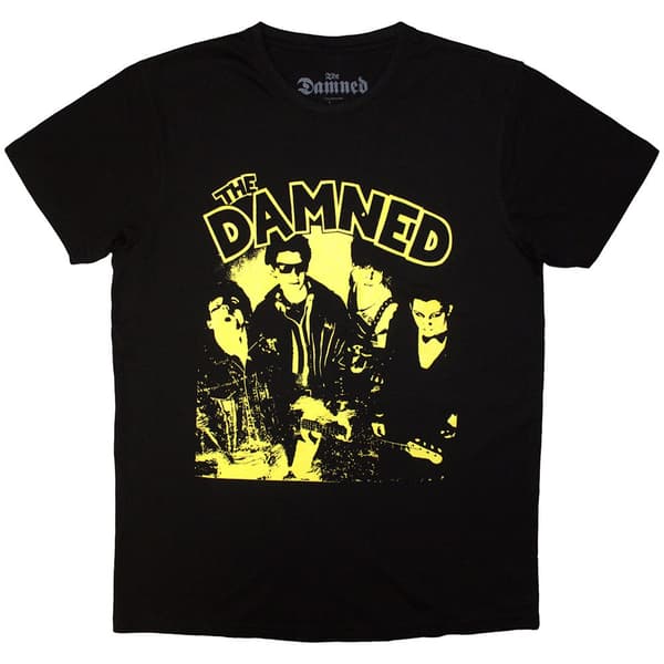The Damned Unisex T-Shirt: New Rose Vintage (Black) (Large)