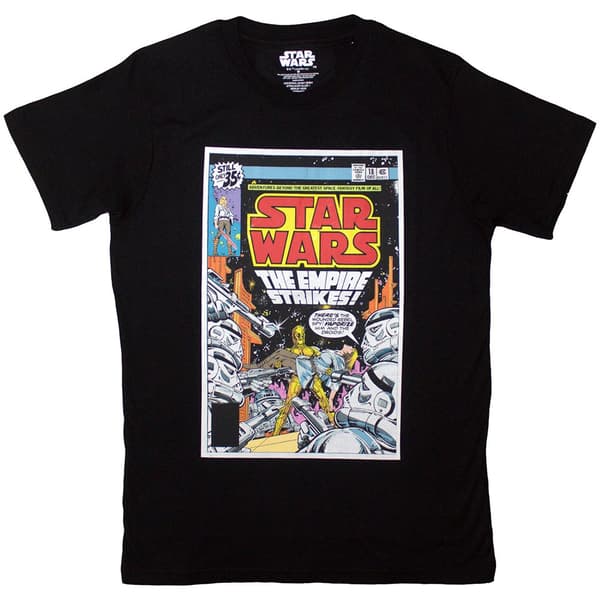 Star Wars Unisex T-Shirt: The Empire Strikes Comic Cover (Large)