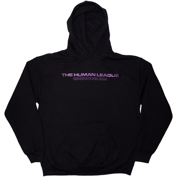 The Human League Unisex Pullover Hoodie: Generations Tour '24 Logo (Black) (Ex-Tour) (Large)