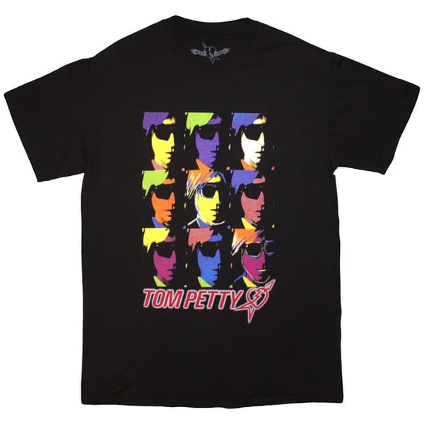 Tom Petty & The Heartbreakers Unisex T-Shirt: Nine Toms (Black) (Small)