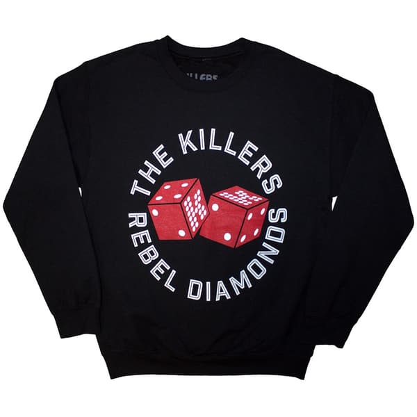 The Killers Unisex Sweatshirt: Tour '24 Rebel Diamonds Dice (Black) (Ex-Tour) (XX-Large)