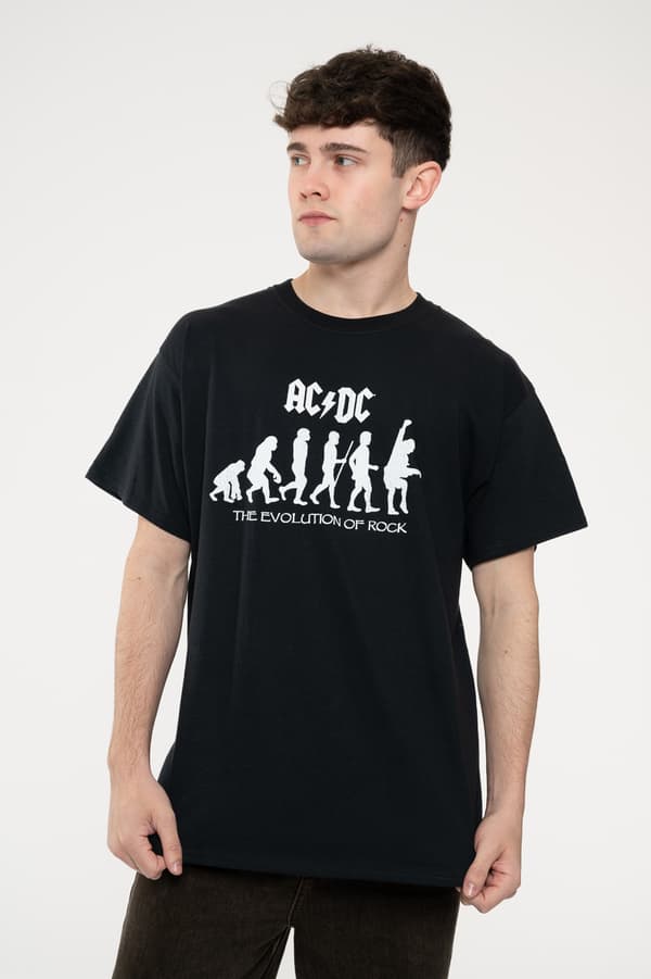 AC/DC Evolution Of Rock T Shirt Black XL