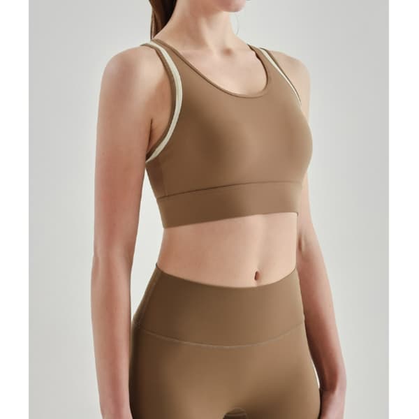 INF Ny Yoga Sport-BH - Komfort, Stöd och Stil Brun M
