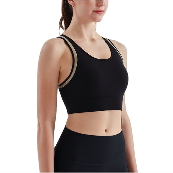 INF Ny Yoga Sport-BH - Komfort, Stöd och Stil Svart S