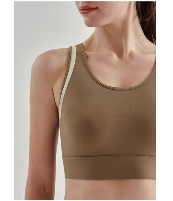 INF Ny Yoga Sport-BH - Komfort, Stöd och Stil Brun S