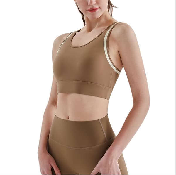 INF Ny Yoga Sports-BH - Komfort, Støtte og Stil Brun S