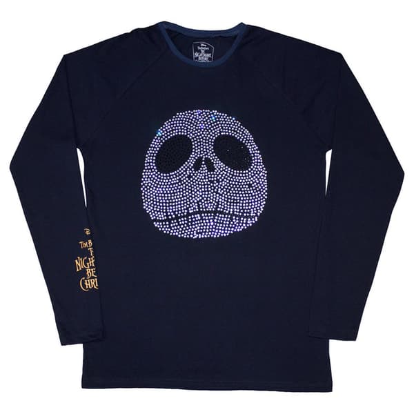 The Nightmare Before Christmas Rhinestone Jack T Shirt Long Sleeve