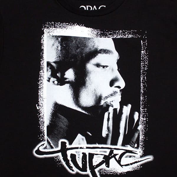 Tupac Spray Photo Crop Top