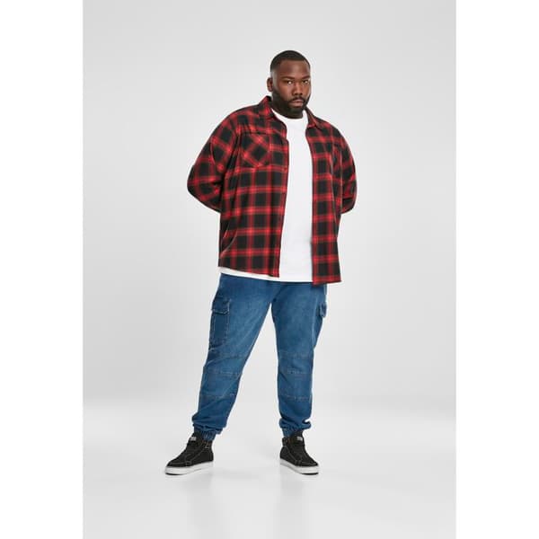 Skjorta - Urban Classics - Rutigt FLANELL - 100% bomull - Klassisk krage - Långa ärmar