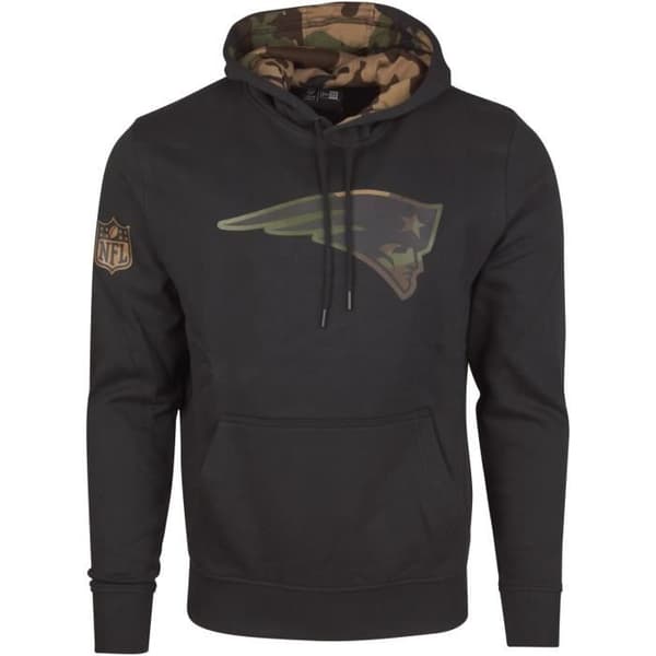 New Era Fleece Hoody - NFL New England Patriots svart / camo