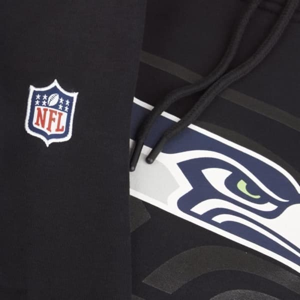 Hoodie - New Era - NFL Seattle Seahawks 2.0 - Svart - Herr - 80% bomull, 20% polyester