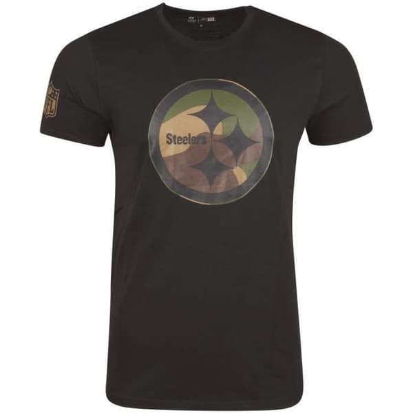 T-shirt NFL Pittsburgh Steelers New Era svart / trä camo - Herr