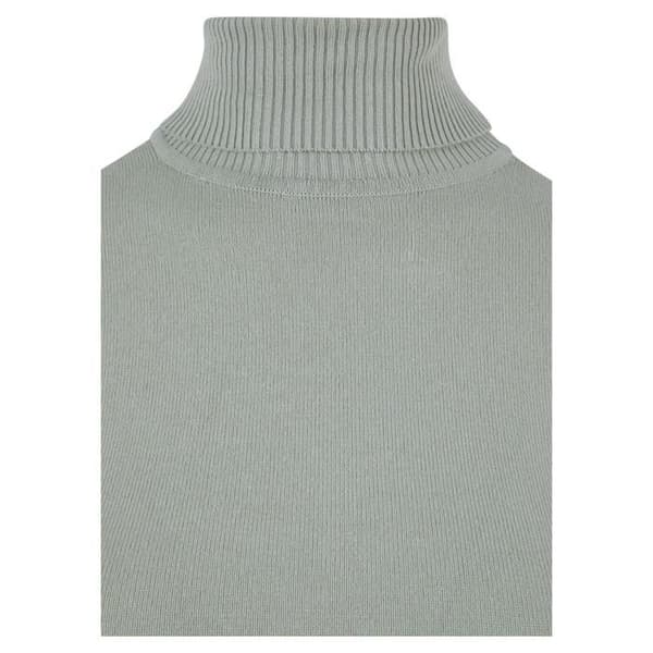 Stickad tröja med rundad krage dam - Urban Classics - Beige - 70% Viskos - 30% Nylon - Långa ärmar