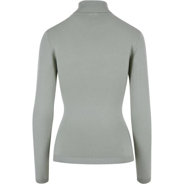 Stickad tröja med rundad krage dam - Urban Classics - Beige - 70% Viskos - 30% Nylon - Långa ärmar