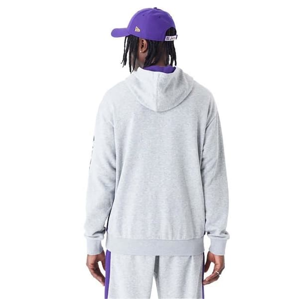 Sweatshirt - New Era - NBA Mesh Panel Os Hoody Loslak Hgrtrp - Grå - Långa ärmar - Man