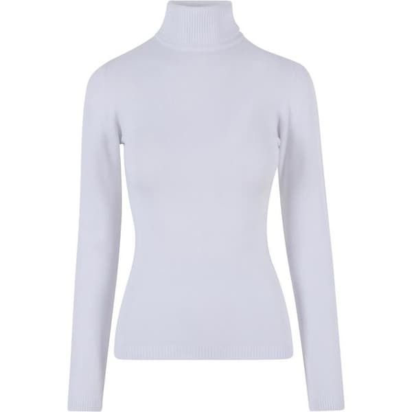Tröja med rullkrage dam - Urban Classics - Vit - 70% Viskos - 30% Nylon - Långa ärmar