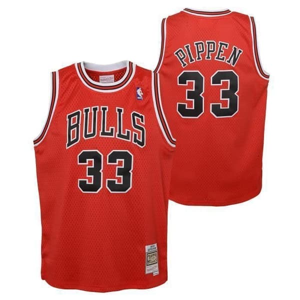 Maillot barn Chicago Bulls Swingman Road - Pippen Scottie 1997 - röd/svart - 14/16 år
