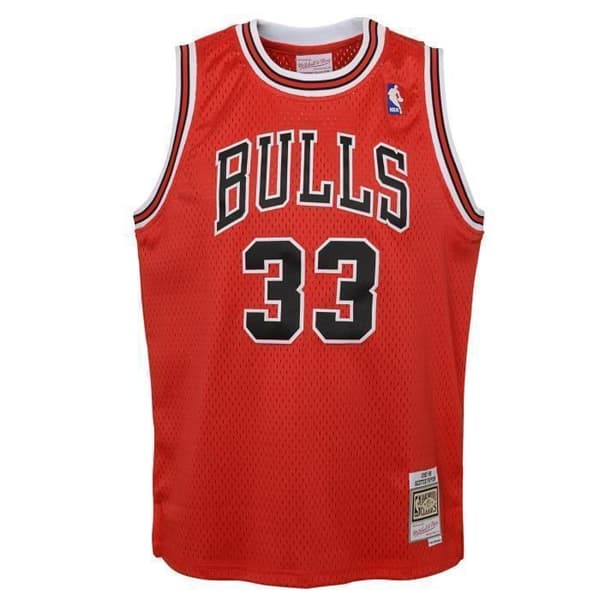 Maillot barn Chicago Bulls Swingman Road - Pippen Scottie 1997 - röd/svart - 14/16 år