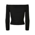Miniatyrbild 2 av 3: Urban Classics långärmad off-shoulder t-shirt för kvinnor - svart - XS