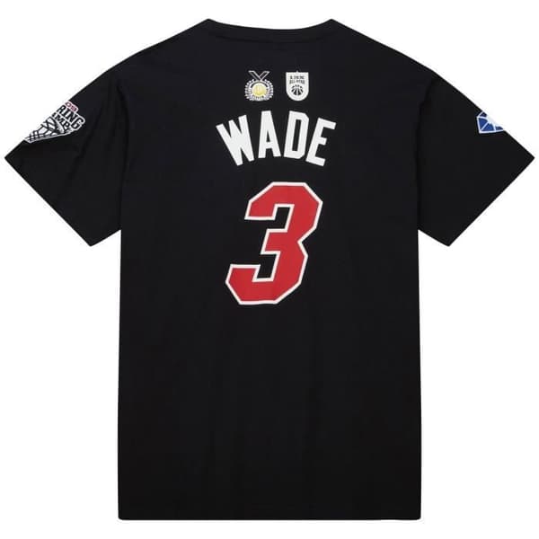 T-shirt - MITCHELL & NESS - Miami Heat HALL OF FAME - 100% bomull - Fitted cut - Svart