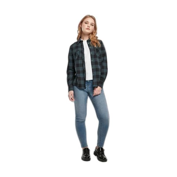 Rutiga flanellskjortor för kvinnor Urban Classics