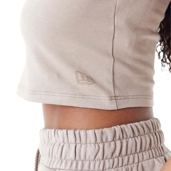 T-shirt - NEW ERA - Le Crop Tank Neyyan Abrabr - Slim - Utan ärmar - Brun