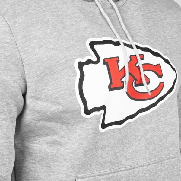 New Era Fleece-hoodie - NFL Kansas City Chiefs grå - Herr - Långa ärmar