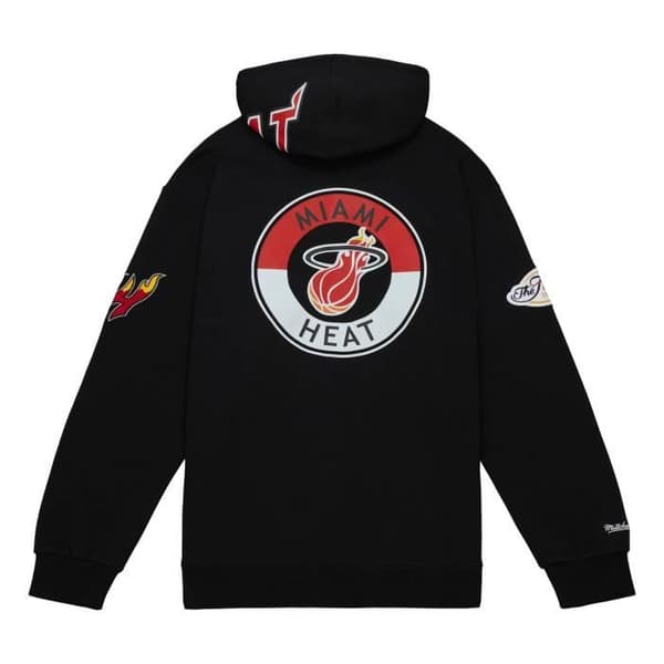 Sweatshirt med huva NBA Mitchell & Ness - HOMETOWN CITY Miami Heat - Herr - Svart - Långa ärmar