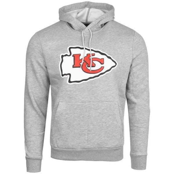 New Era Fleece-hoodie - NFL Kansas City Chiefs grå - Herr - Långa ärmar