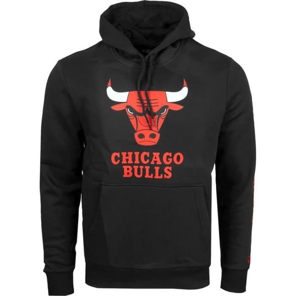 Sweatshirt med huva NBA New Era - Chicago Bulls - Herr - Svart - Långärmad