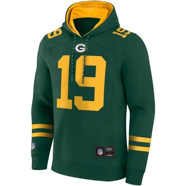 NFL-fans hoodie - Fanatics - Foundation Fleece Hoody - Grön keltisk - Vit - Herr