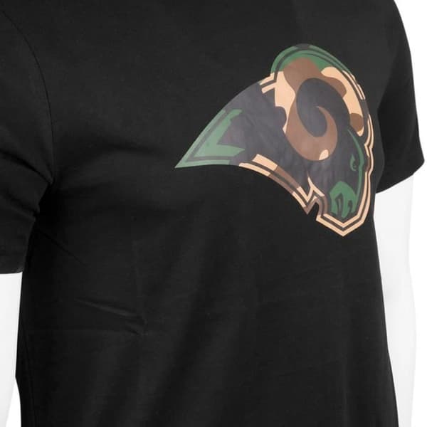 T-shirt New Era Football Fan - NFL-lag svart / trä camo - Los Angeles Rams - Man - Korta ärmar