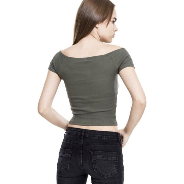 Urban Classics Ladies - Off Shoulder Rib Strapless Top