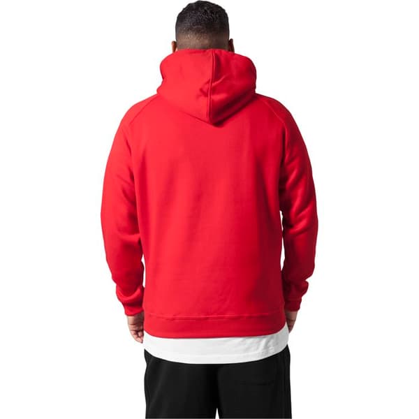 Huvtröja - URBAN CLASSICS - Stora storlekar - Röd - Långa ärmar - Unisex