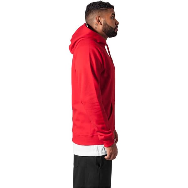 Huvtröja - URBAN CLASSICS - Stora storlekar - Röd - Långa ärmar - Unisex