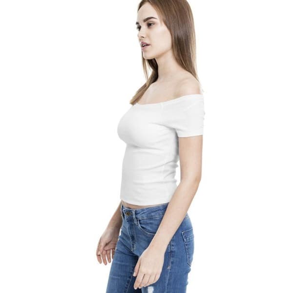 Urban Classics Ladies - Off Shoulder Rib Strapless Top