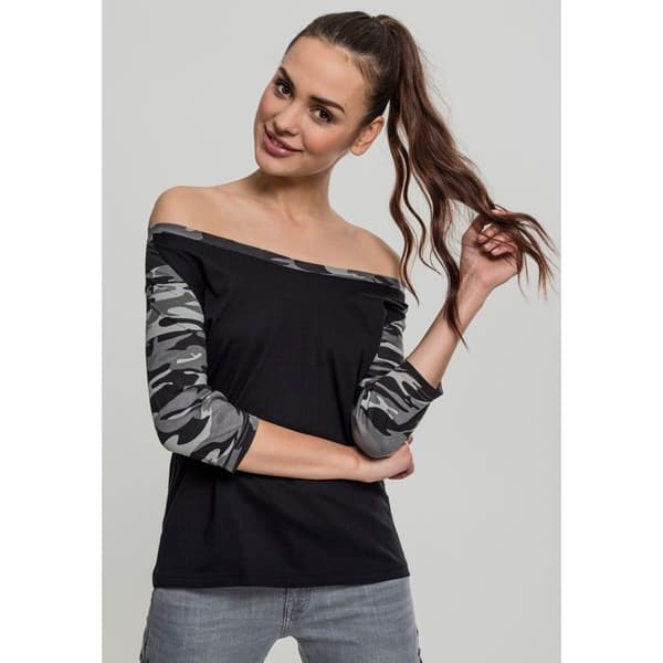 T-shirt - Urban Classics - Raglan - 3/4 ärmar - Rundad hals - 100% bomull