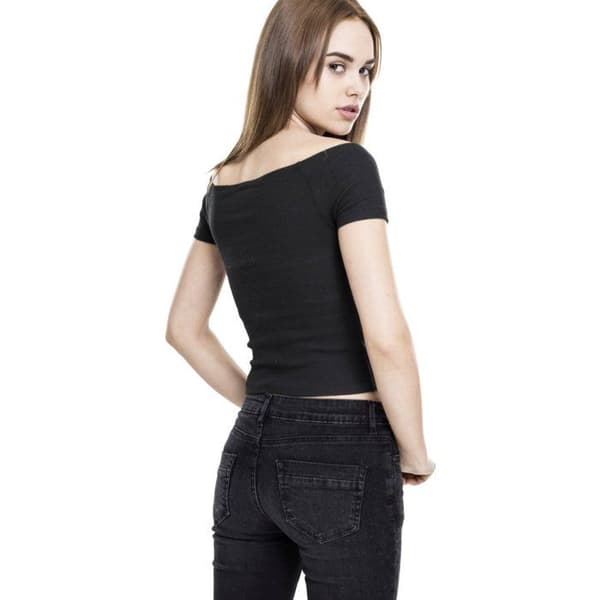 Urban Classics Ladies - Off Shoulder Rib Strapless Top