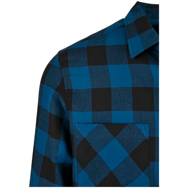 Skjorta - Urban Classics - GT - Bomull - Flanell - Rutigt blå/svart