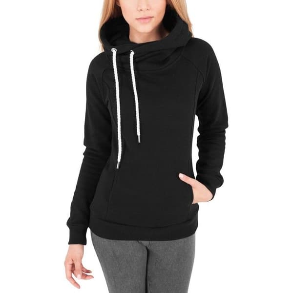 Huvtröja - Urban Classics - Raglan - Svart - Långa ärmar - Stora storlekar