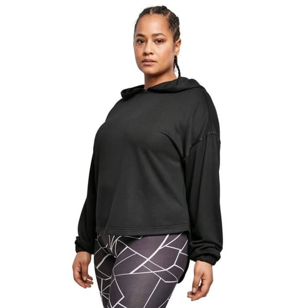 Huvtröja - Urban Classics - Modal Terry - Svart - Långärmad - Stora storlekar