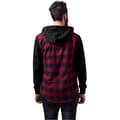 Miniatyrbild 2 av 6: Hoodie - URBAN CLASSICS - Flanell - Svart/Bordeaux - Långa ärmar - Regular