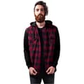 Miniatyrbild 1 av 6: Hoodie - URBAN CLASSICS - Flanell - Svart/Bordeaux - Långa ärmar - Regular