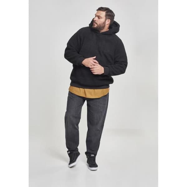 Hoodie - Urban Classic - Sherpa - Svart - Långa ärmar - 100% Polyester