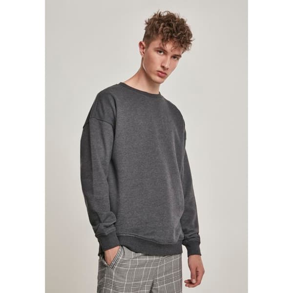T-shirt - Urban Classic - Grundläggande Crewneck - Blå - Långa ärmar - Klassisk krage