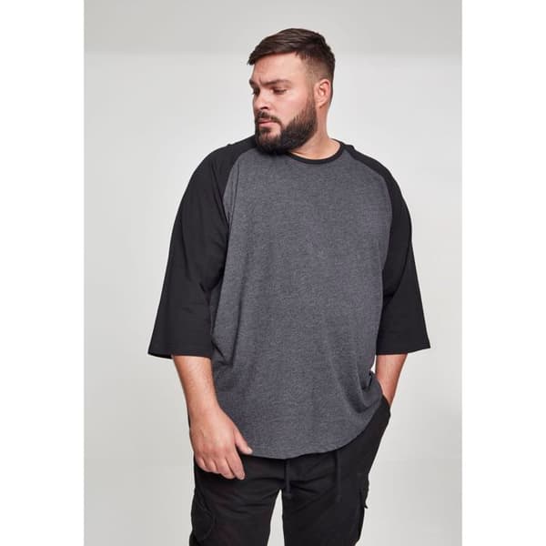T-shirt - Urban Classic - Raglan - 3/4 ärmar - Färg Grå - Unisex